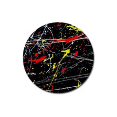 Random Paint Splats Background Magnet 3  (round) by Vaneshart