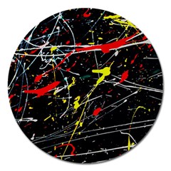 Random Paint Splats Background Magnet 5  (round) by Vaneshart