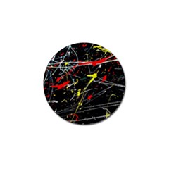 Random Paint Splats Background Golf Ball Marker (4 Pack) by Vaneshart