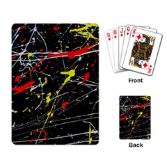 Random Paint Splats Background Playing Cards Single Design (rectangle) by Vaneshart