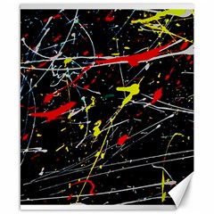 Random Paint Splats Background Canvas 8  X 10  by Vaneshart