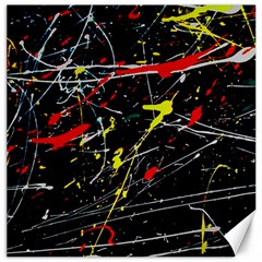 Random Paint Splats Background Canvas 12  X 12  by Vaneshart