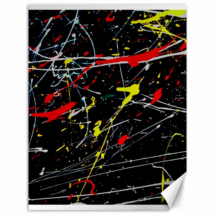 Random Paint Splats Background Canvas 12  x 16 