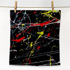 Random Paint Splats Background Face Towel by Vaneshart