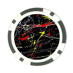 Random Paint Splats Background Poker Chip Card Guard (10 Pack) by Vaneshart