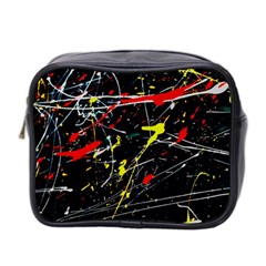 Random Paint Splats Background Mini Toiletries Bag (two Sides) by Vaneshart