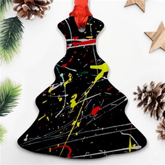 Random Paint Splats Background Ornament (christmas Tree)  by Vaneshart