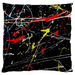 Random Paint Splats Background Large Cushion Case (one Side) by Vaneshart