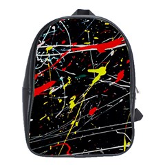 Random Paint Splats Background School Bag (xl) by Vaneshart