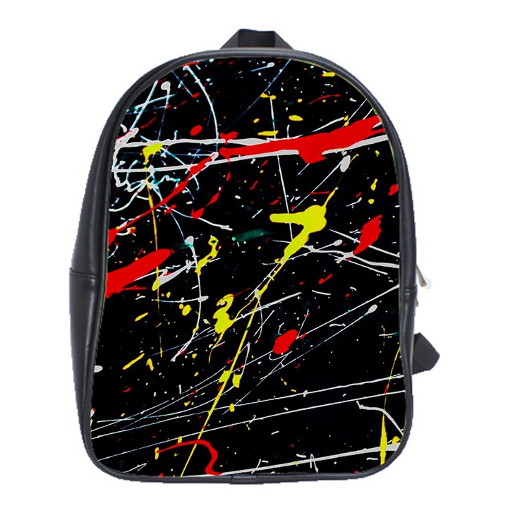 Random Paint Splats Background School Bag (XL)