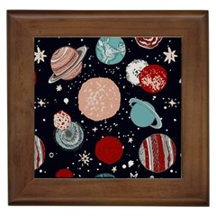 Space Galaxy Pattern Framed Tile by Vaneshart