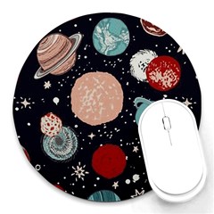 Space Galaxy Pattern Round Mousepads