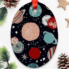 Space Galaxy Pattern Ornament (Oval)