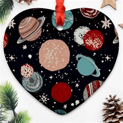 Space Galaxy Pattern Ornament (Heart)