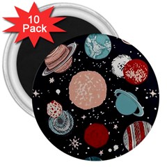 Space Galaxy Pattern 3  Magnets (10 pack) 