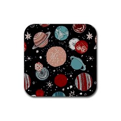 Space Galaxy Pattern Rubber Coaster (Square) 