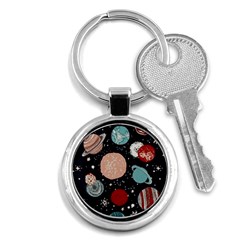 Space Galaxy Pattern Key Chain (Round)