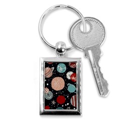 Space Galaxy Pattern Key Chain (Rectangle)