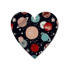 Space Galaxy Pattern Heart Magnet by Vaneshart