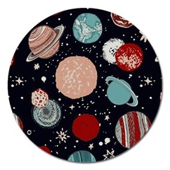 Space Galaxy Pattern Magnet 5  (Round)