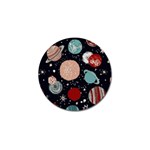 Space Galaxy Pattern Golf Ball Marker Front