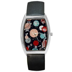 Space Galaxy Pattern Barrel Style Metal Watch