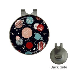 Space Galaxy Pattern Hat Clips with Golf Markers