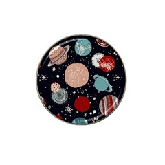 Space Galaxy Pattern Hat Clip Ball Marker (4 pack)