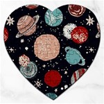 Space Galaxy Pattern Jigsaw Puzzle (Heart) Front