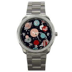 Space Galaxy Pattern Sport Metal Watch