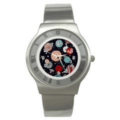 Space Galaxy Pattern Stainless Steel Watch