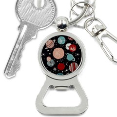 Space Galaxy Pattern Bottle Opener Key Chain