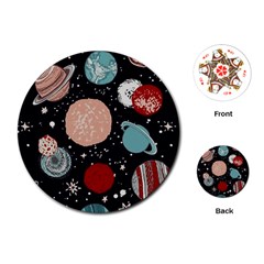 Space Galaxy Pattern Playing Cards Single Design (Round)