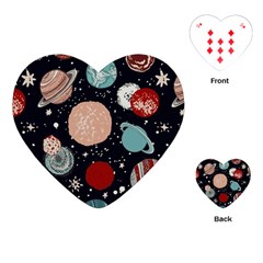 Space Galaxy Pattern Playing Cards Single Design (Heart)