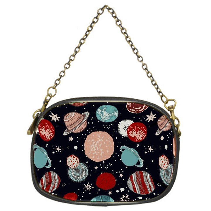 Space Galaxy Pattern Chain Purse (One Side)