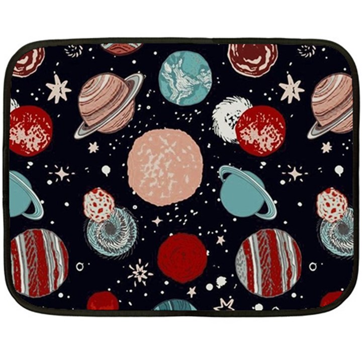 Space Galaxy Pattern Fleece Blanket (Mini)