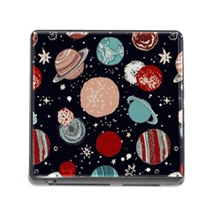 Space Galaxy Pattern Memory Card Reader (Square 5 Slot)