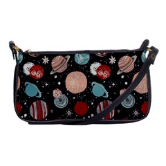 Space Galaxy Pattern Shoulder Clutch Bag by Vaneshart