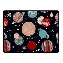 Space Galaxy Pattern Fleece Blanket (Small)