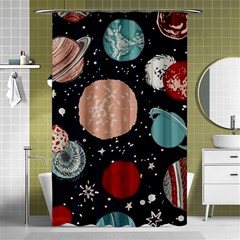 Space Galaxy Pattern Shower Curtain 48  x 72  (Small) 