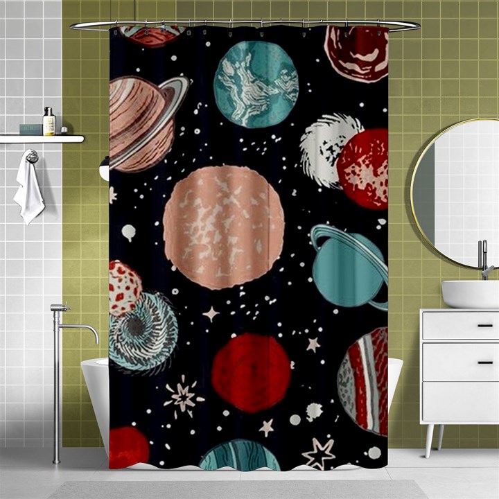 Space Galaxy Pattern Shower Curtain 48  x 72  (Small) 