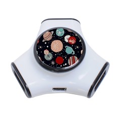 Space Galaxy Pattern 3-Port USB Hub