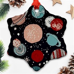 Space Galaxy Pattern Ornament (Snowflake)