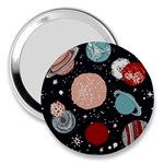 Space Galaxy Pattern 3  Handbag Mirrors Front