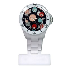 Space Galaxy Pattern Plastic Nurses Watch