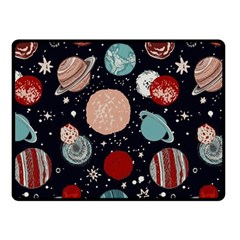 Space Galaxy Pattern Double Sided Fleece Blanket (Small) 