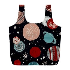 Space Galaxy Pattern Full Print Recycle Bag (l) by Vaneshart