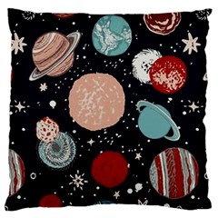 Space Galaxy Pattern Large Flano Cushion Case (One Side)