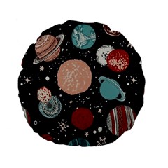 Space Galaxy Pattern Standard 15  Premium Flano Round Cushions by Vaneshart