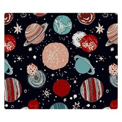 Space Galaxy Pattern Double Sided Flano Blanket (Small) 